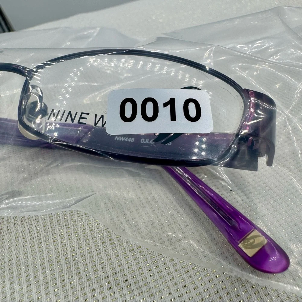 NWT Nine West NW448 Women's Purple Stainless Steel Eyeglasses Frames‎ 135mm
